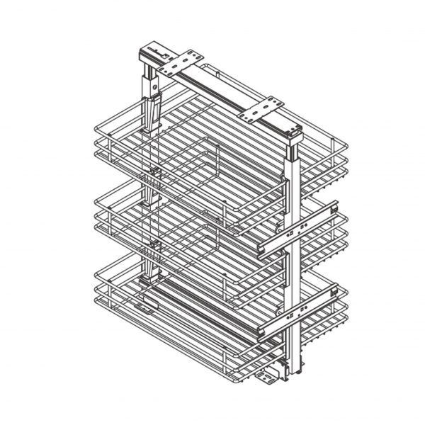 WellMax PTJ011 Drawer Spice Rack For 400mm cabinet