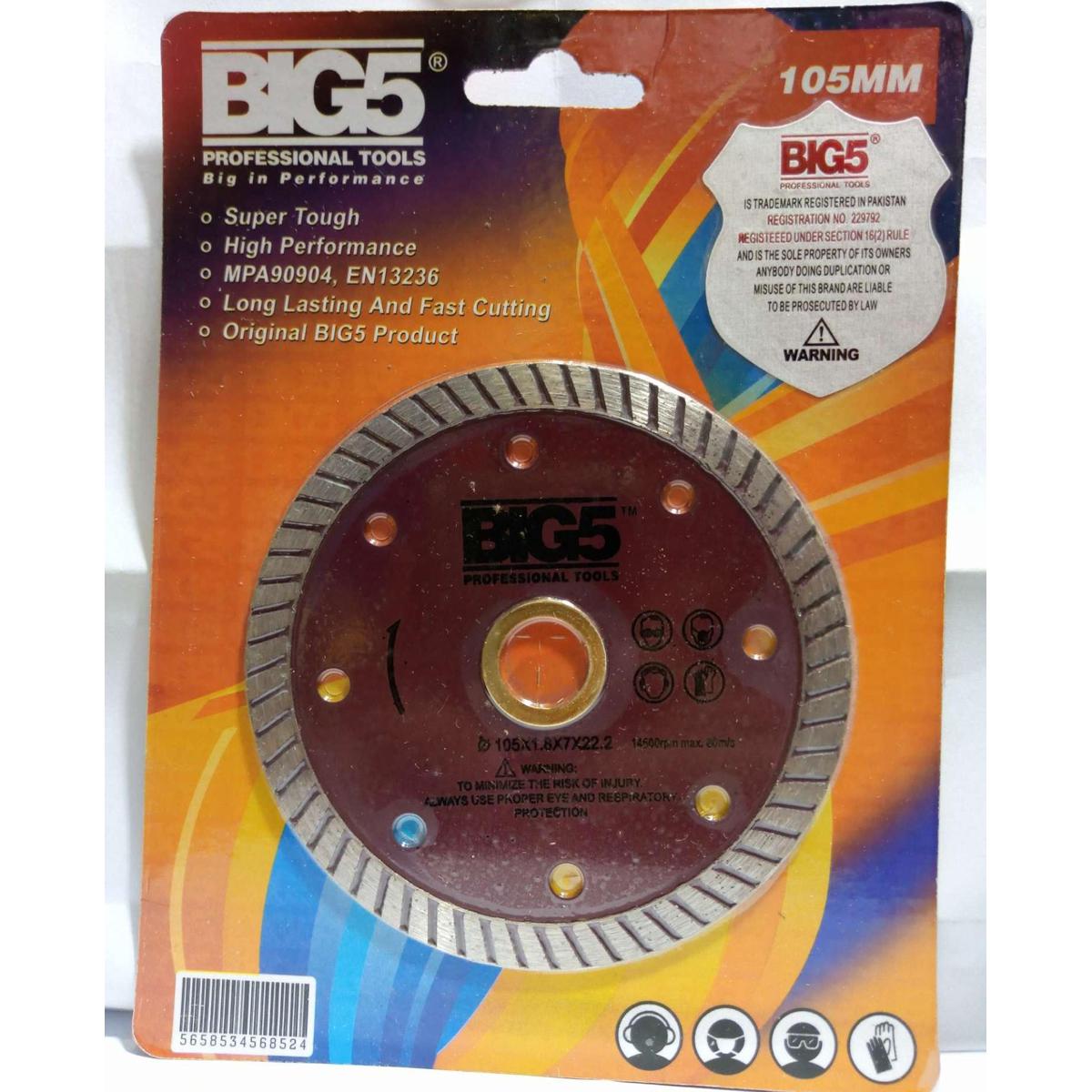 Big 5 Diamond Cutting Disc 105MM / 4"