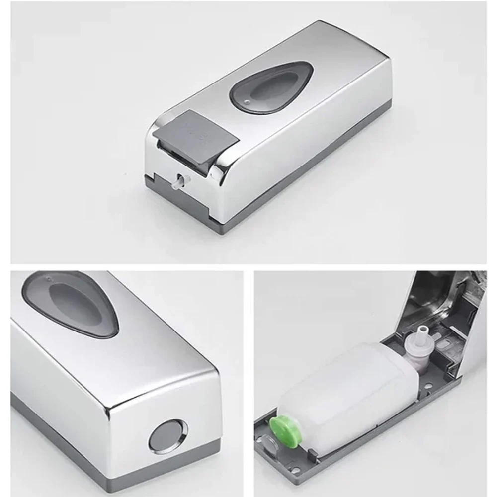 Soap dispenser, Plastic Wall Mounted Silver colour