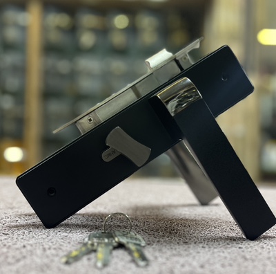 HANDLE DOOR LOCK 351 MBLK/SBLK