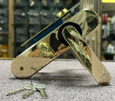 HANDLE DOOR LOCK MODRAINBOW KGP/BLCK