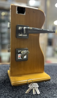 HANDLE DOOR LOCK ZAR-209 MBN/CP